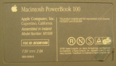 Apple : Mac PowerBook 100