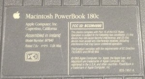 Apple : Mac PowerBook 180c