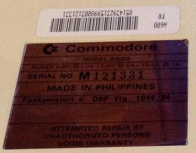 Commodore : Amiga 600