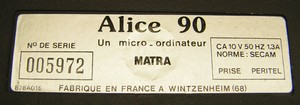 Matra : Alice 90