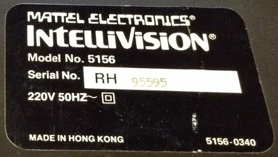 Mattel Electronics : Intellivision modèle 5156