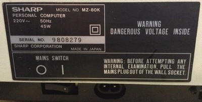 Sharp : MZ-80K