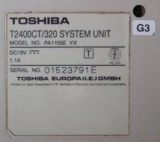 Toshiba : T 2400 CT
